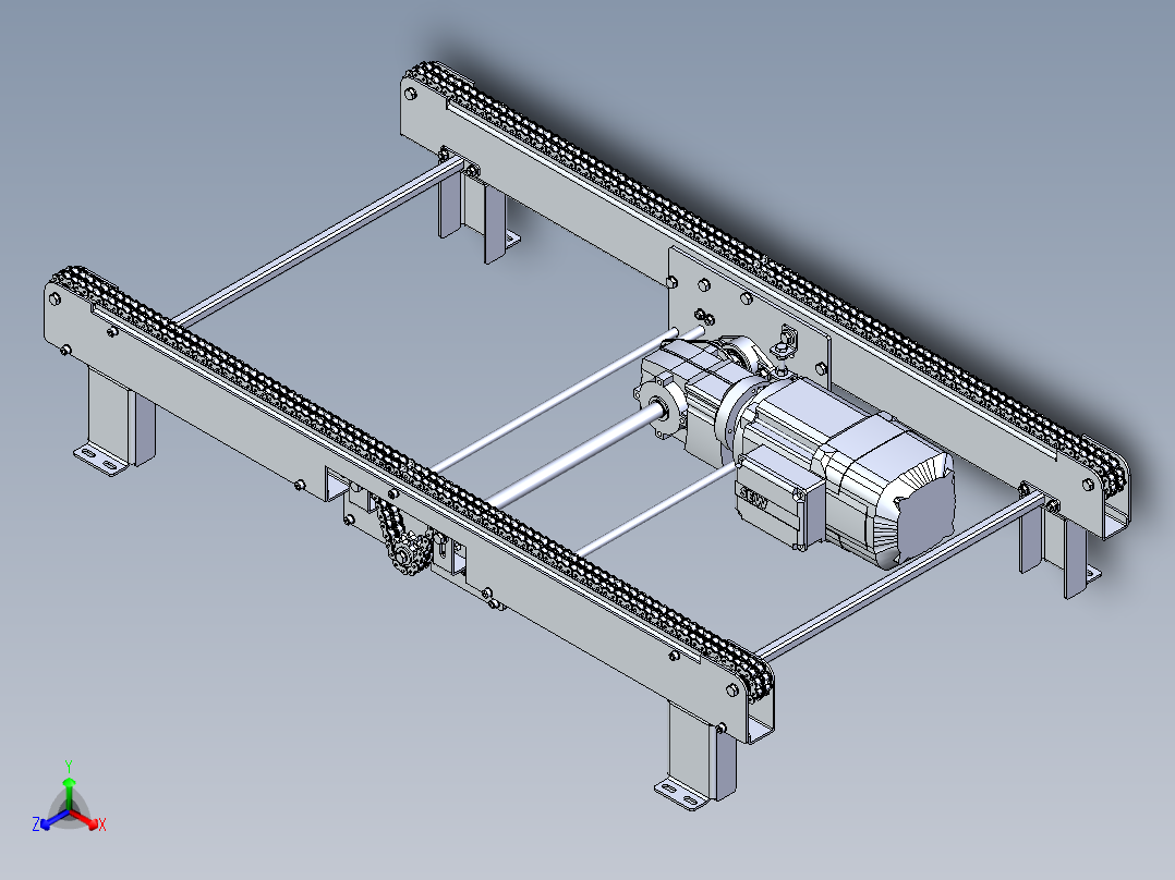 链式输送机正等轴测图