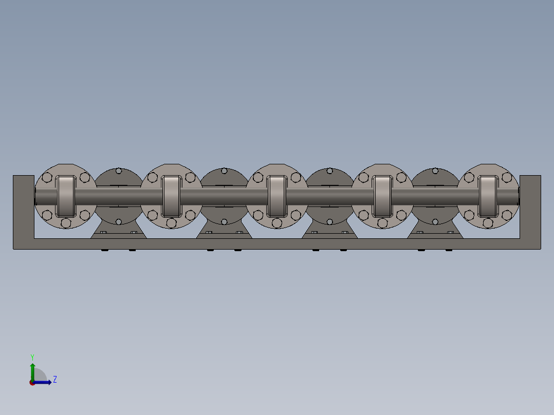 楔形跨防跑绳机构加液压系统左视图