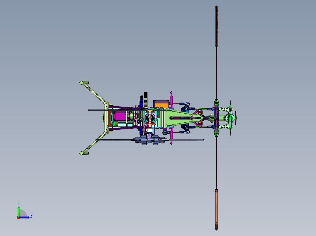 航模达人亚拓450遥控直升机左视图