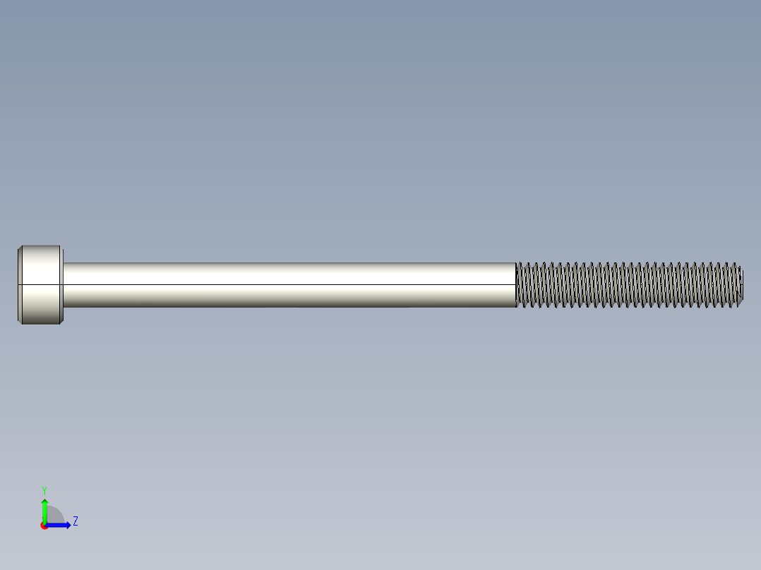 M4 x 0.7mm Thread 60mm LONG SOCKET HEAD CAP SCREW.IGS左视图