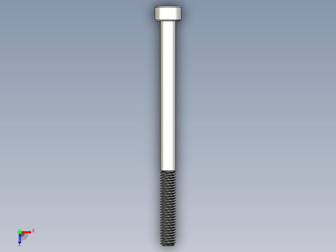 M4 x 0.7mm Thread 60mm LONG SOCKET HEAD CAP SCREW.IGS俯视图
