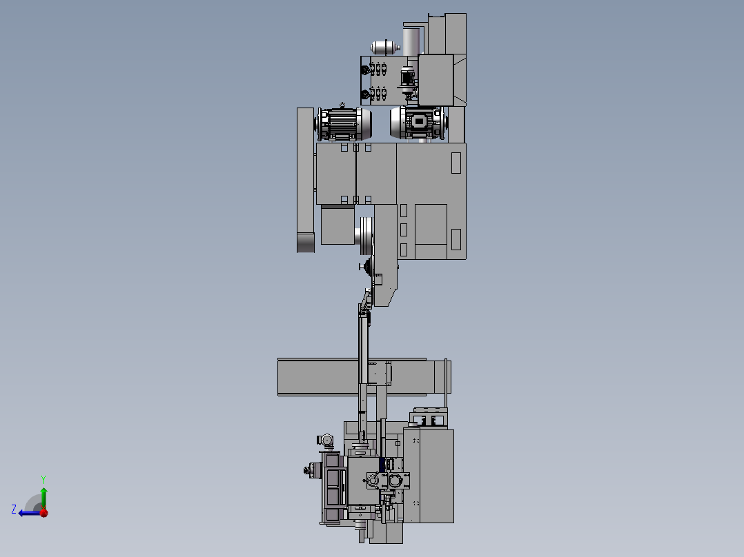 零件外圆及端面抛光打磨流水线设备圆柱磨削及端面加工设备右视图