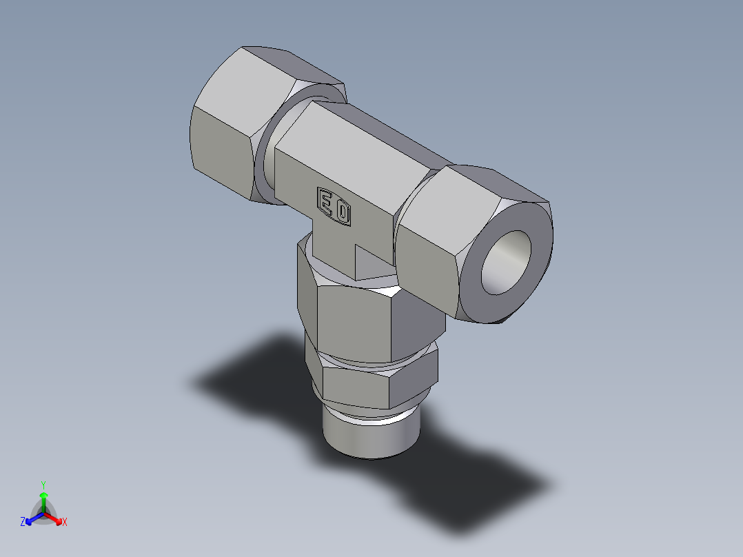 卡套式工业通用硬管接头EO_Assembled_adjustable_standpipe_branch_tee_EVT16SM71