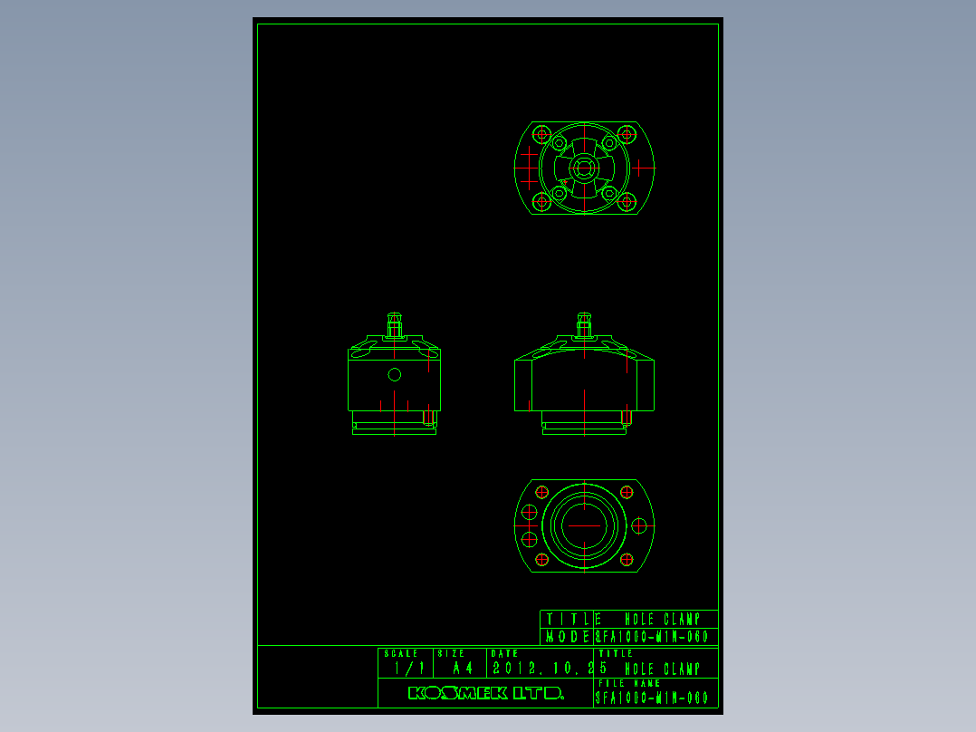 KOSMEKSFA1000-M1N-060多系列多零件图纸模型多系列多零件图纸模型