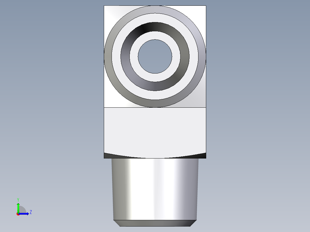 卡套式工业通用硬管接头EO_Male_stud_run_tee_TE06LRCFX左视图