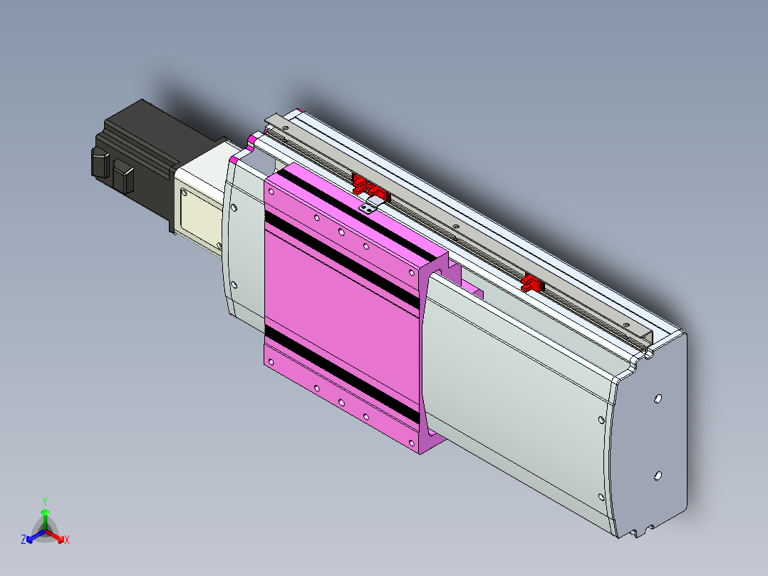 VF丝杆传动-一般环境VF22-L20-C-S200-BC-P75-C4正等轴测图