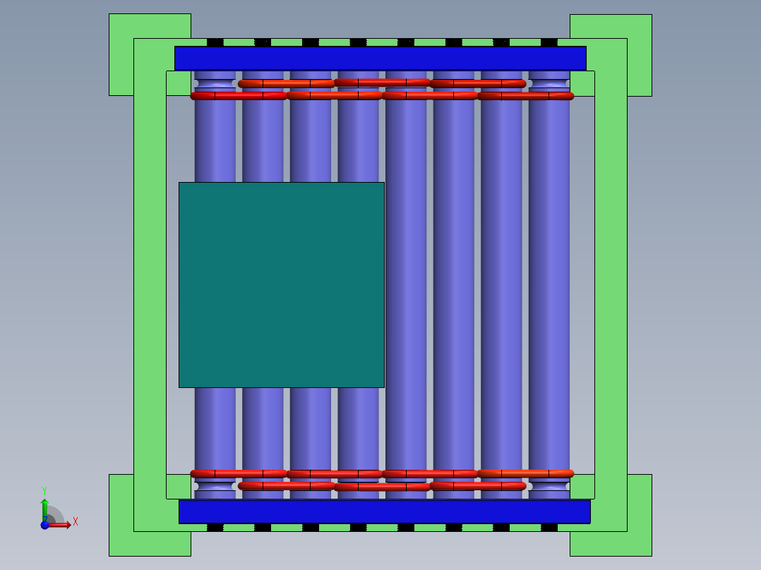 滚筒输送机roller-conveyor-63-SW前视图