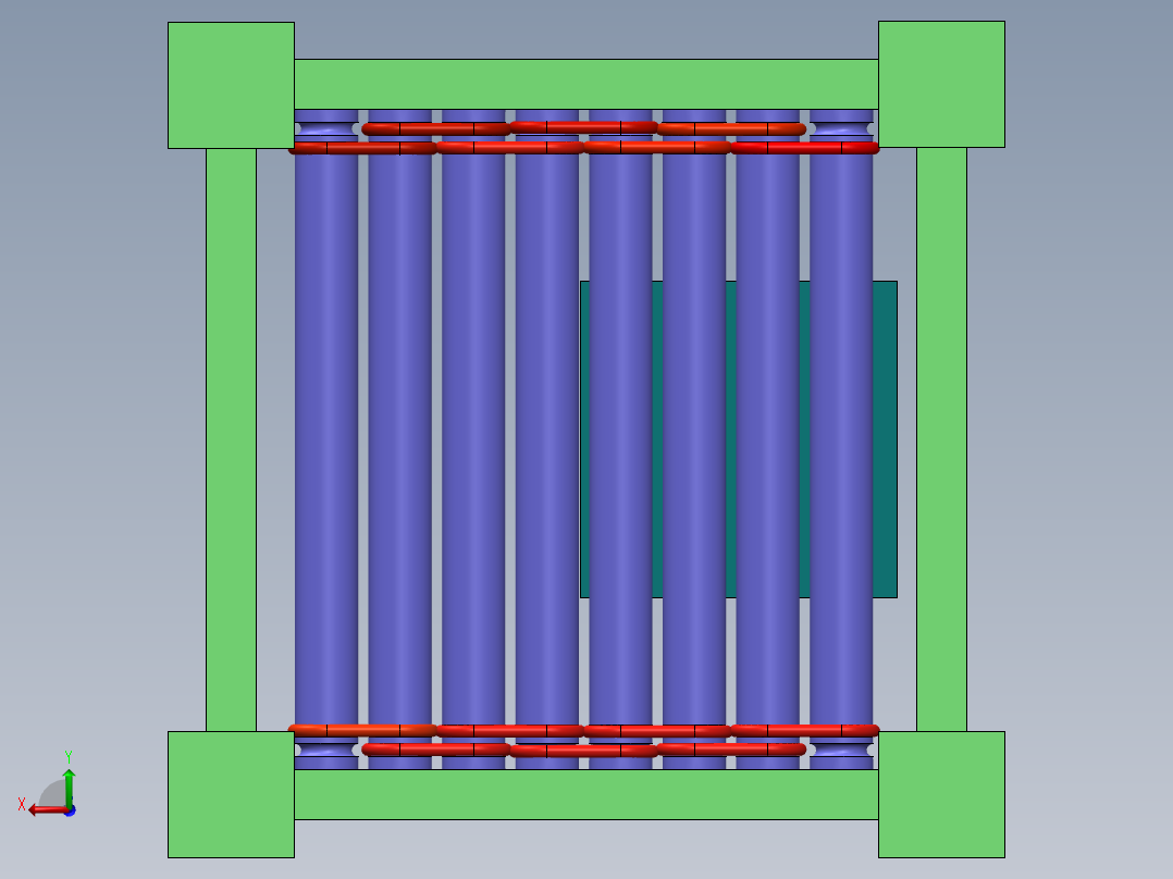 滚筒输送机roller-conveyor-63-SW后视图