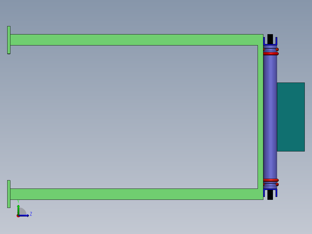 滚筒输送机roller-conveyor-63-SW左视图