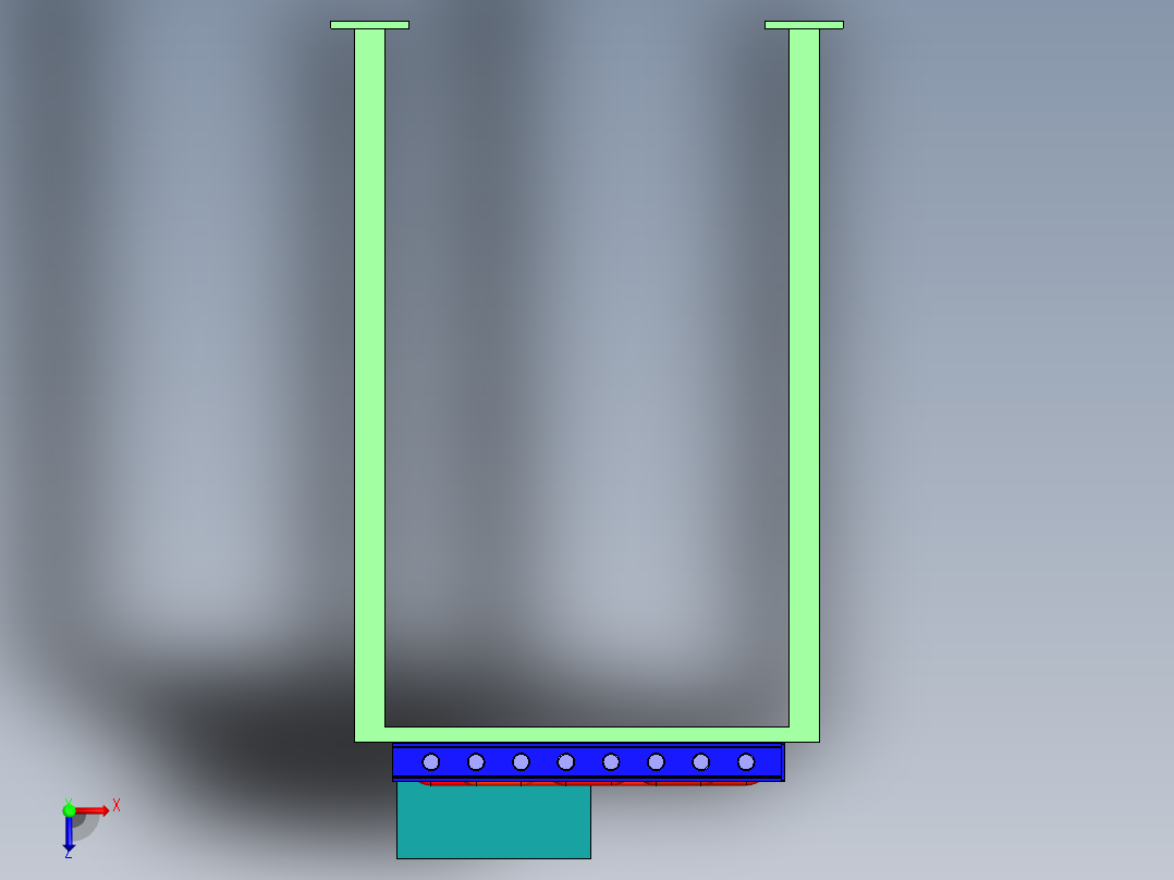 滚筒输送机roller-conveyor-63-SW俯视图