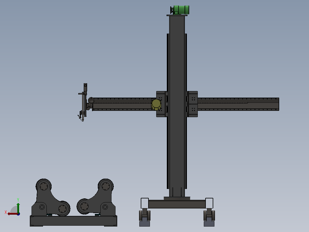 焊接操作机后视图