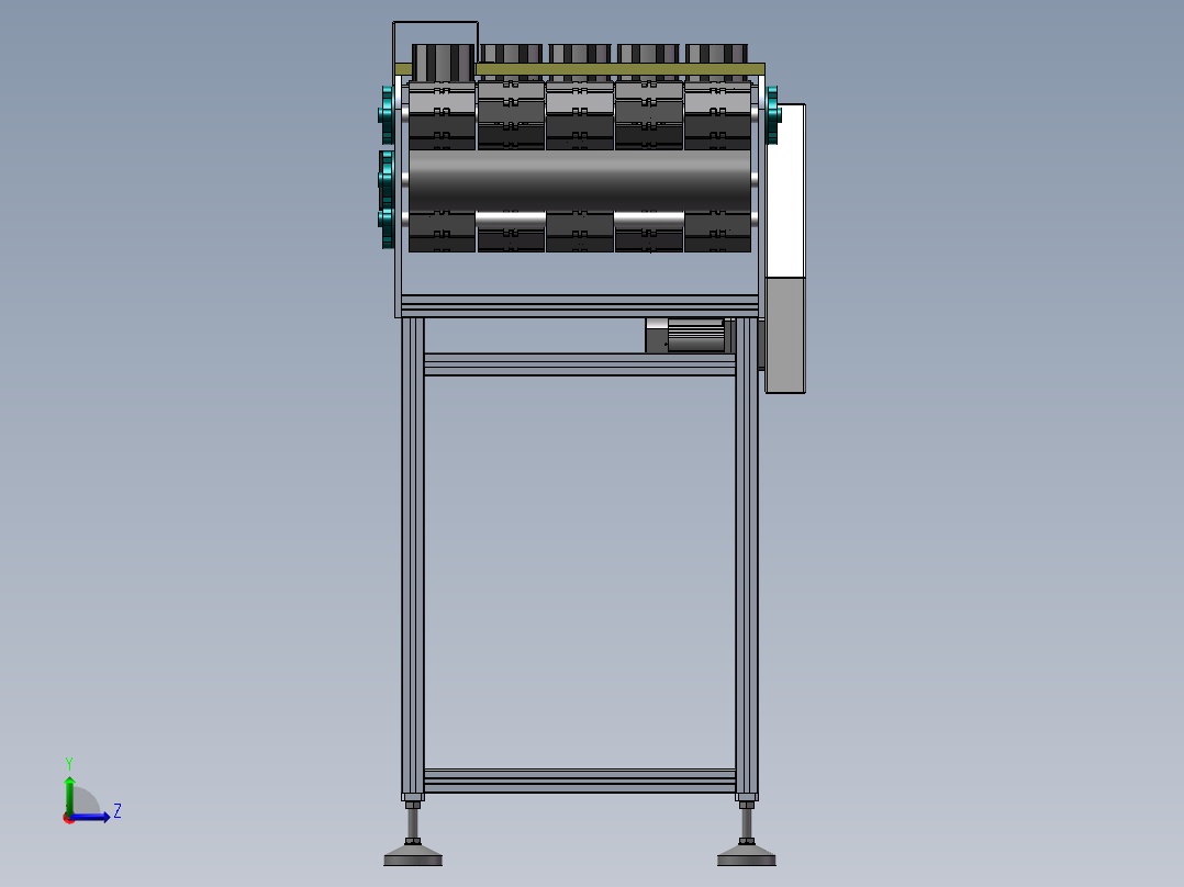 电机永磁转子轴承上料机构sw18可编辑左视图