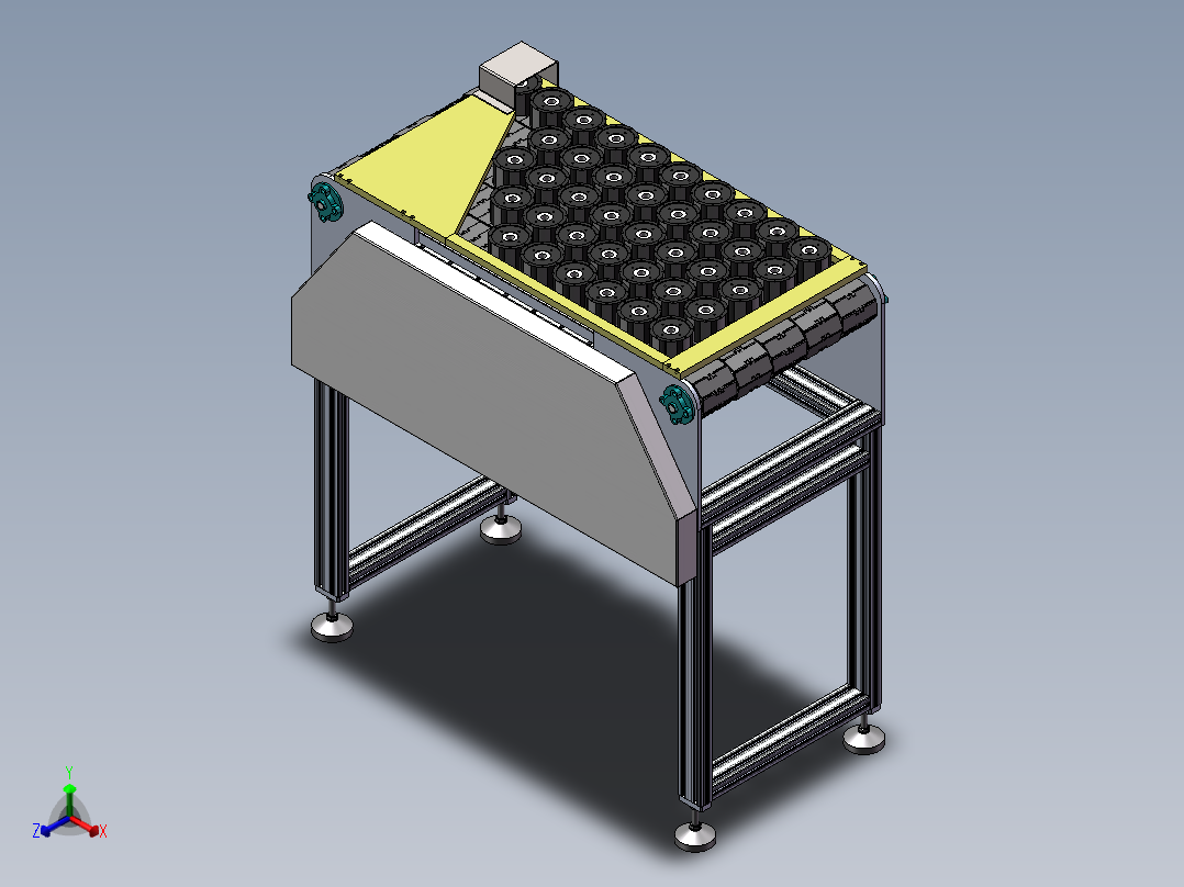 电机永磁转子轴承上料机构sw18可编辑正等轴测图
