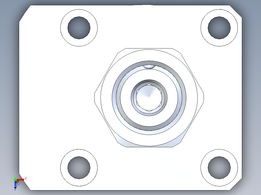 KOSMEKLHA0400-SL-Q20多系列多零件图纸模型俯视图