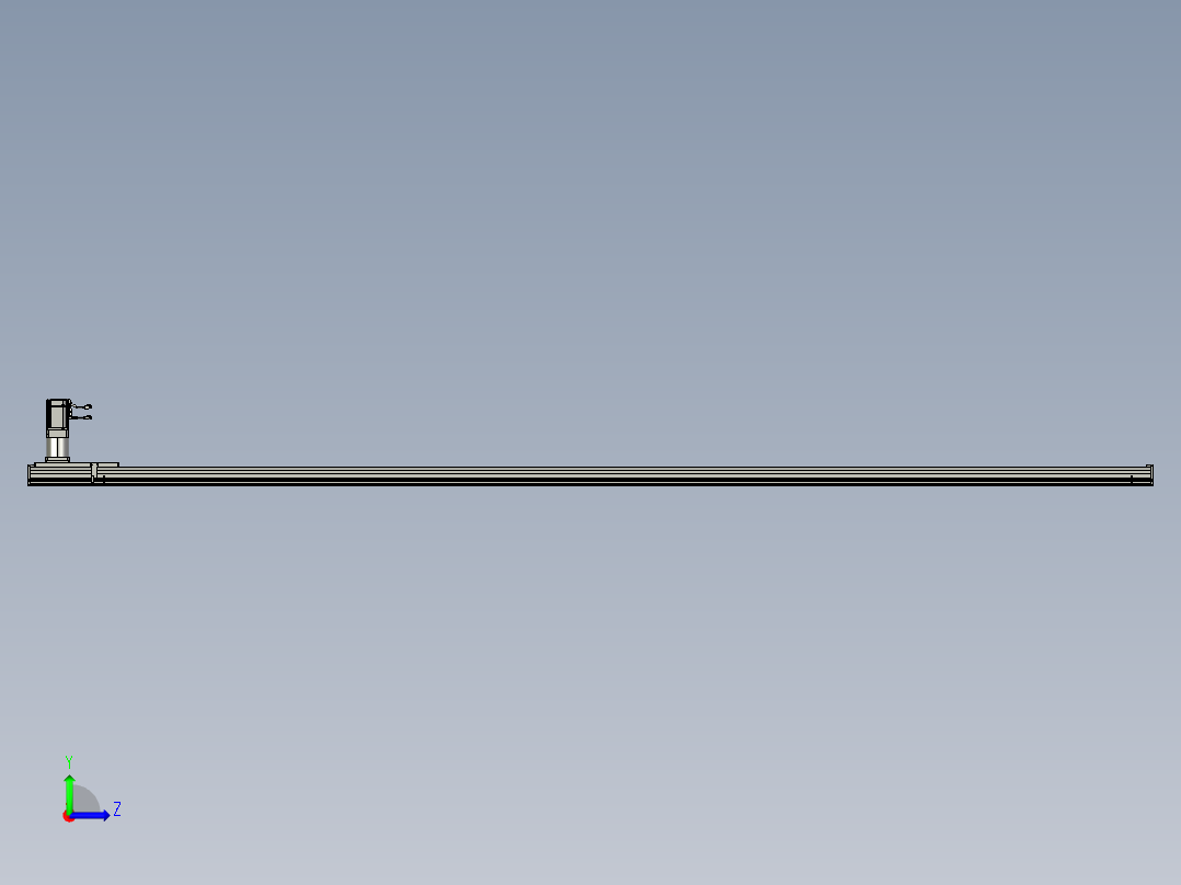 东锦齿条传动DH175G-L167-S3750-BU-减速机+750W左视图