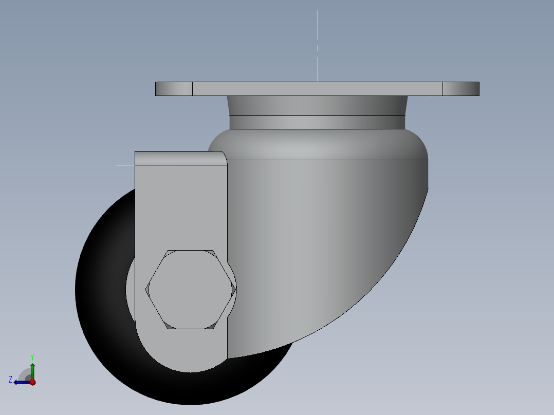 50万向脚轮右视图