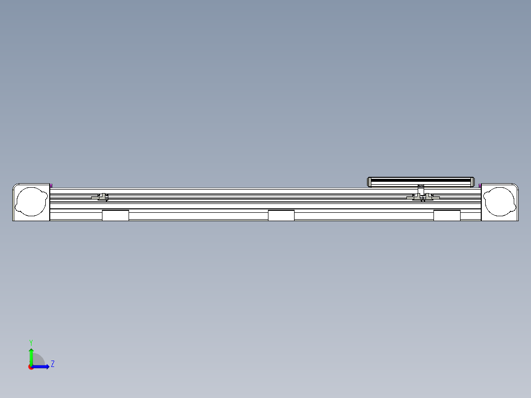 同步带滑台-欧规B8H-L176-S750-L-ZP40-D3-N5左视图