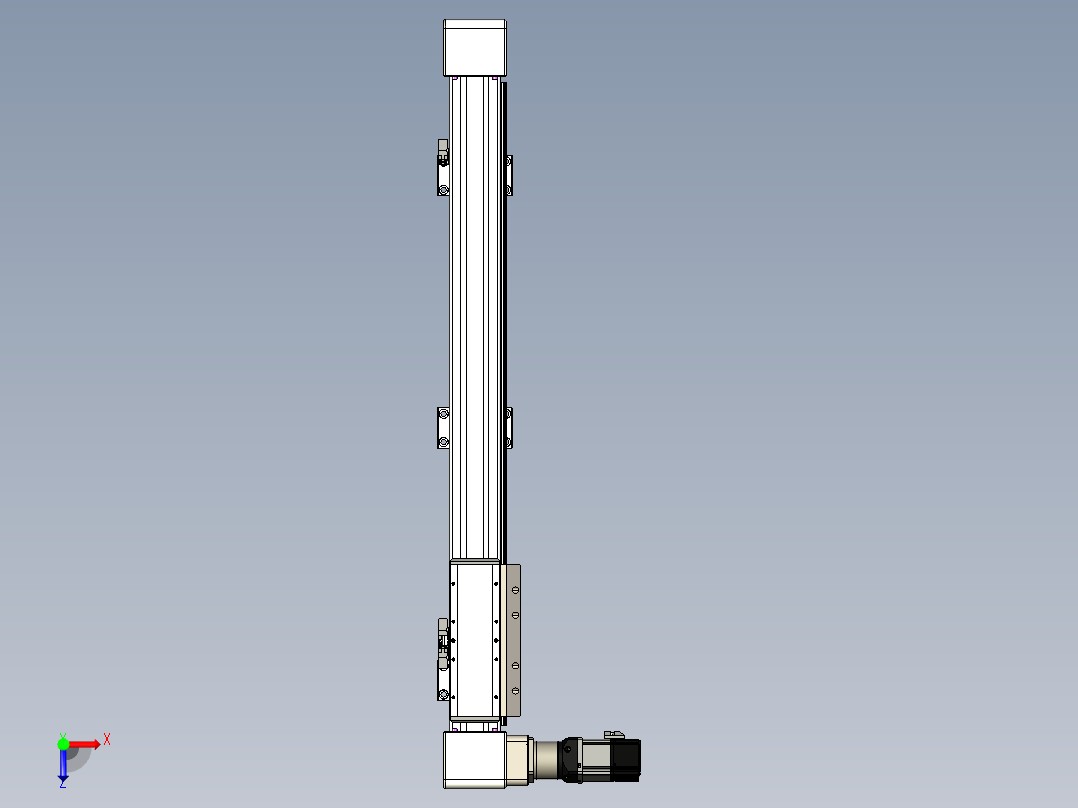 同步带滑台-欧规B8H-L176-S750-L-ZP40-D3-N5俯视图