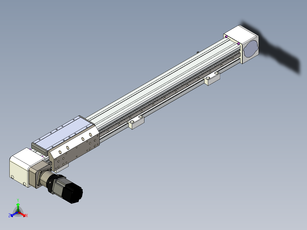 同步带滑台-欧规B8H-L176-S750-L-ZP40-D3-N5正等轴测图