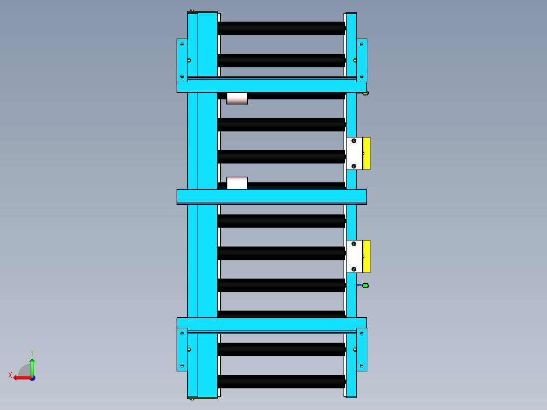 重型滚筒输送机-ug nx后视图