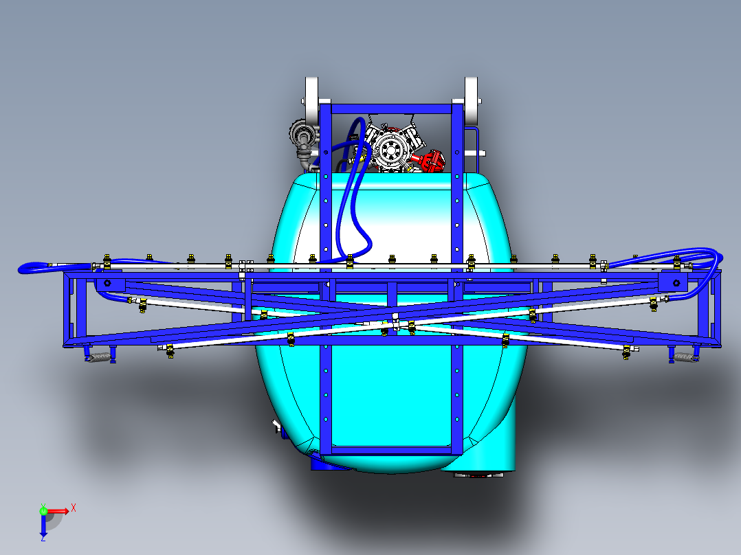 600电动气溶胶喷雾器俯视图