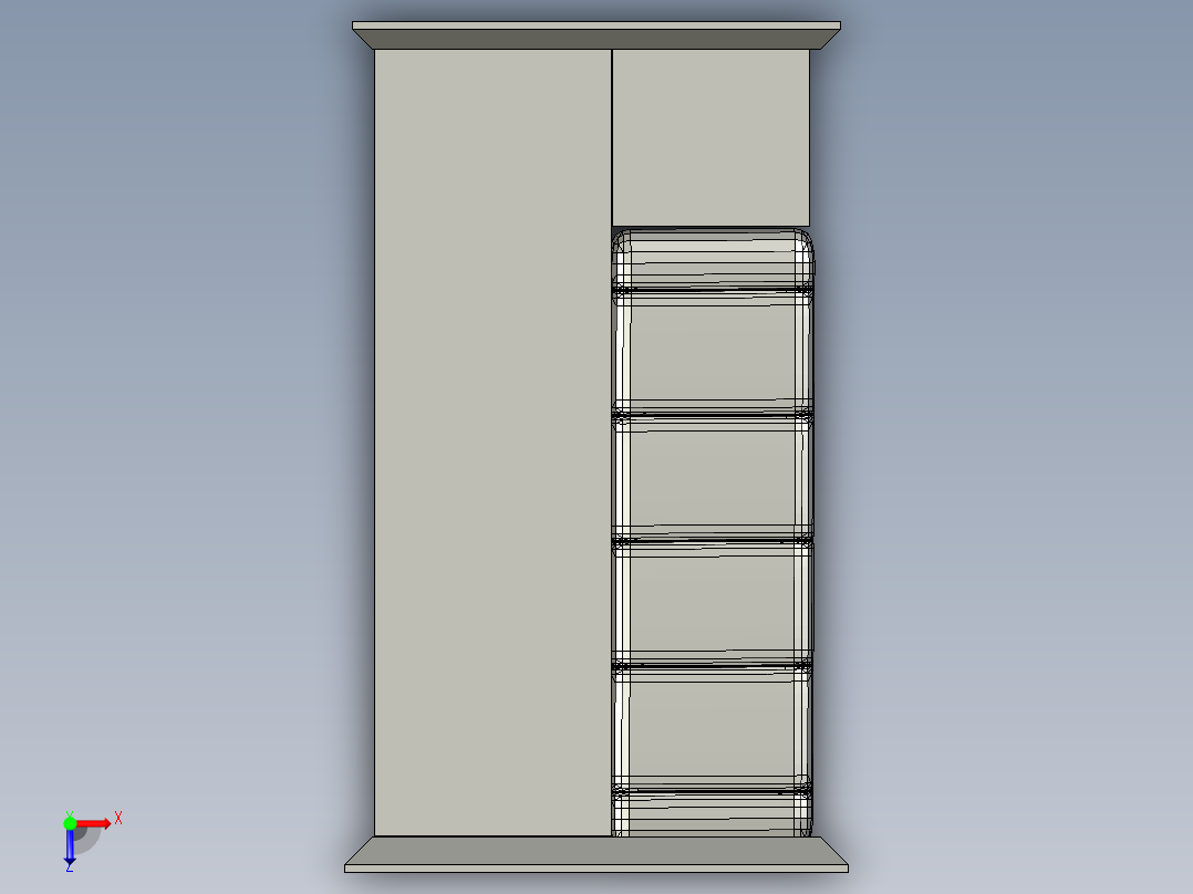 wardrobe-of-entrance-of-home-半衣柜俯视图