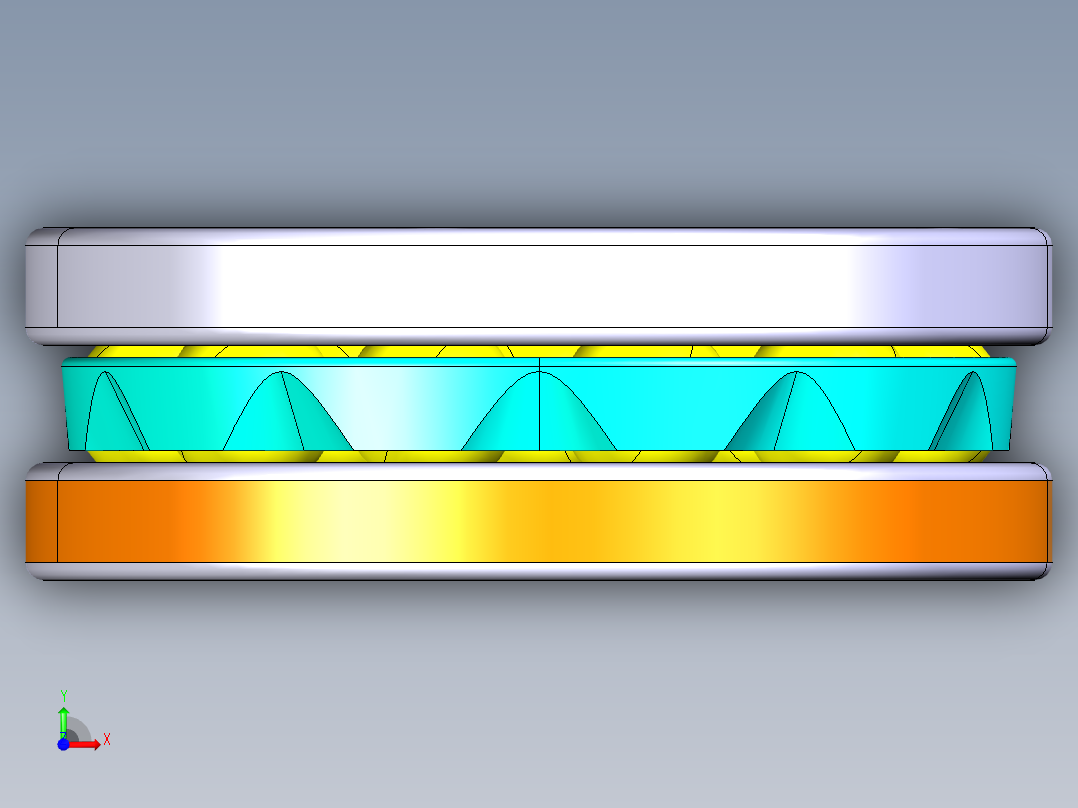 平面推力球轴承51203前视图