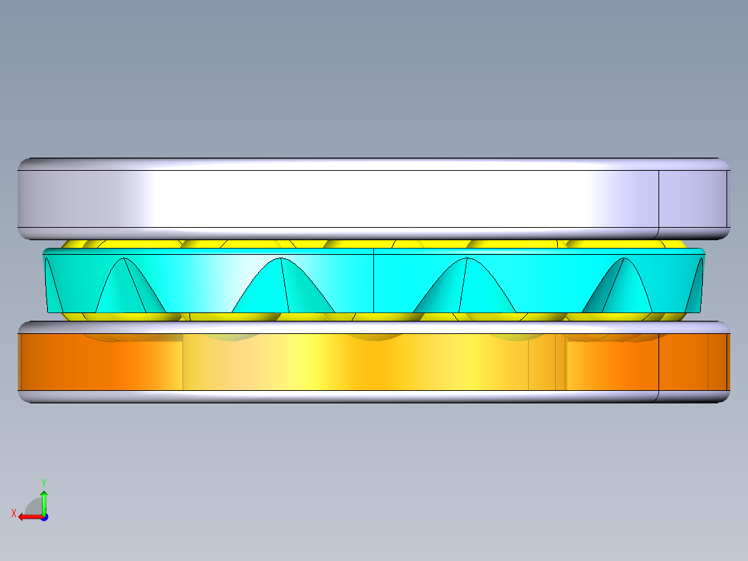 平面推力球轴承51203后视图