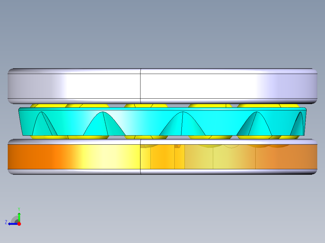 平面推力球轴承51203右视图