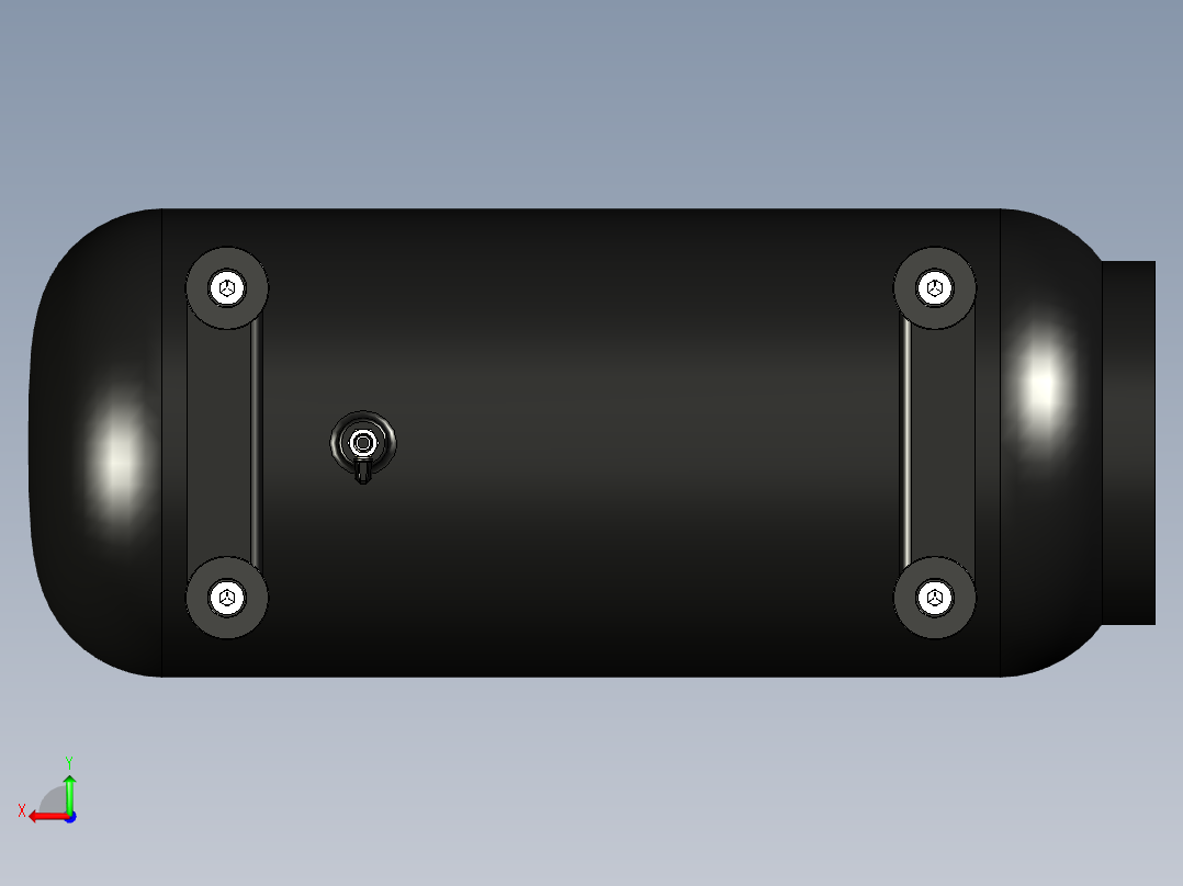 工业空气IT20ASME储气罐后视图
