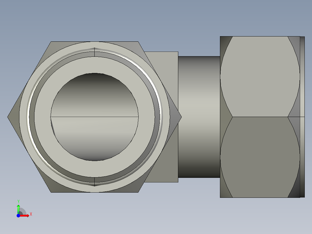 卡套式工业通用硬管接头20_c5bu-s前视图