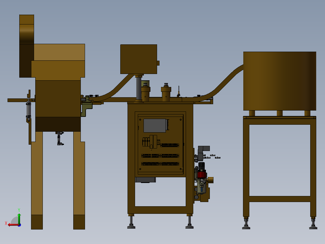 微电机RE260机壳自动冲压成型机后视图