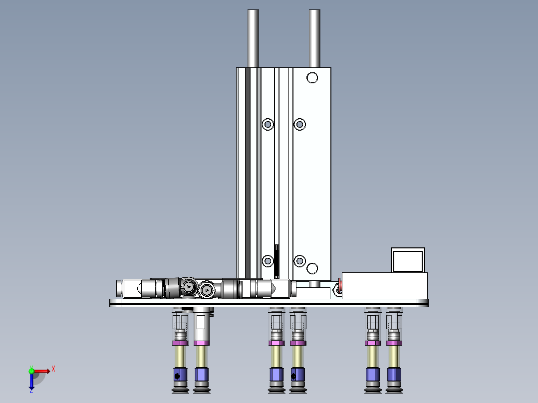 磁性真空吸盘机构前视图