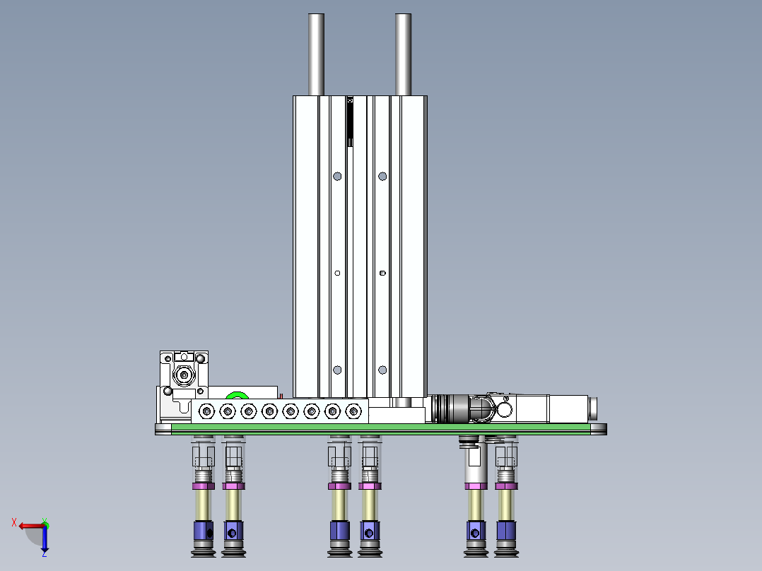 磁性真空吸盘机构后视图