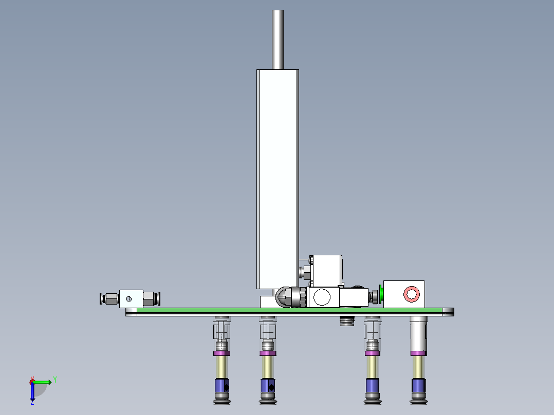 磁性真空吸盘机构左视图