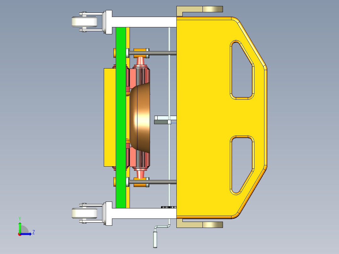 多功能辅助护理床带CAD左视图