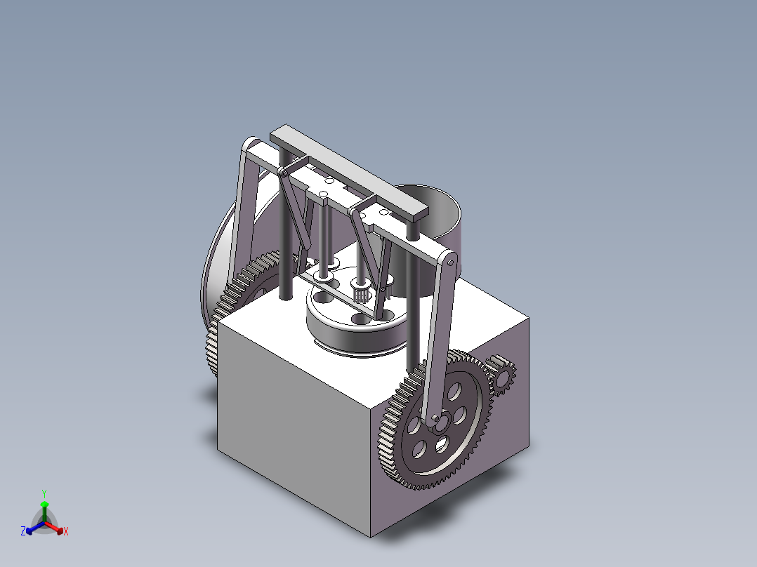 小型蜂窝煤制作机正等轴测图