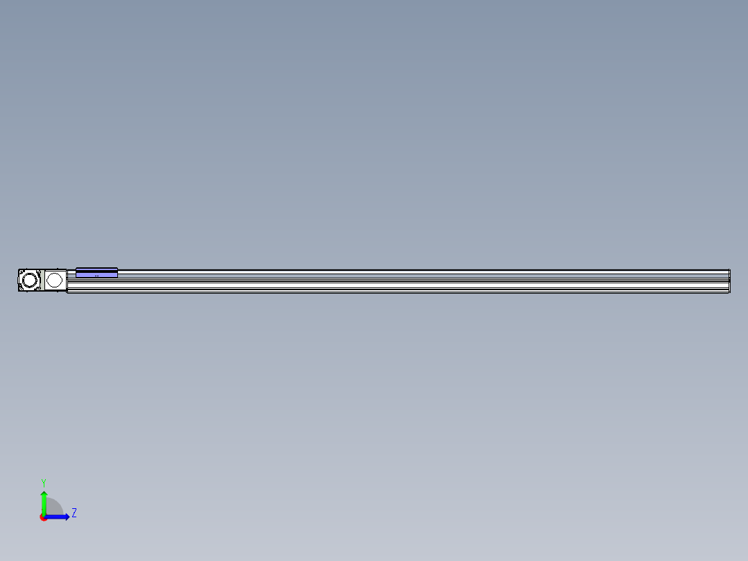 同步带滑台-半封闭B17H-L50-S2300-R-P75-D3左视图