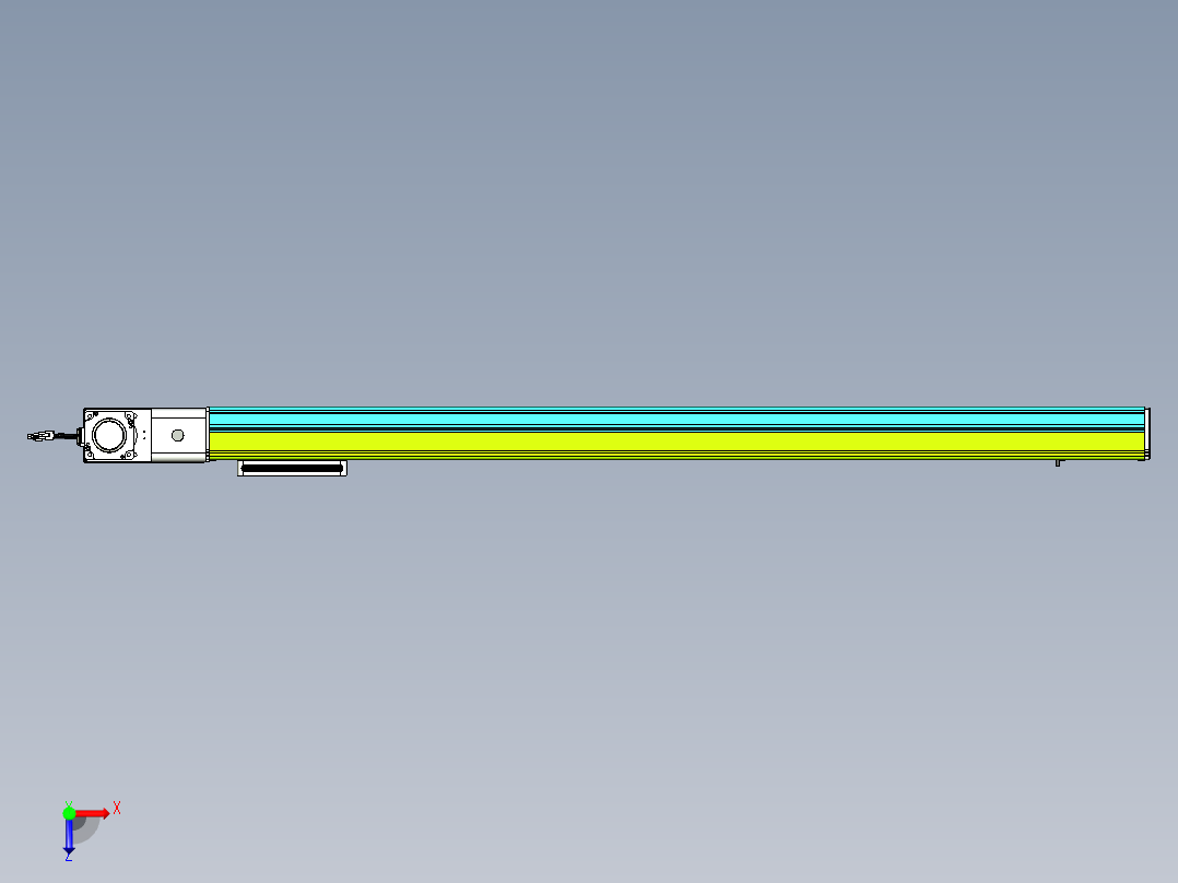 威洛博VBC同步带传动一无尘环境VBC17-L45-S1250-BL-ZP75-C3俯视图