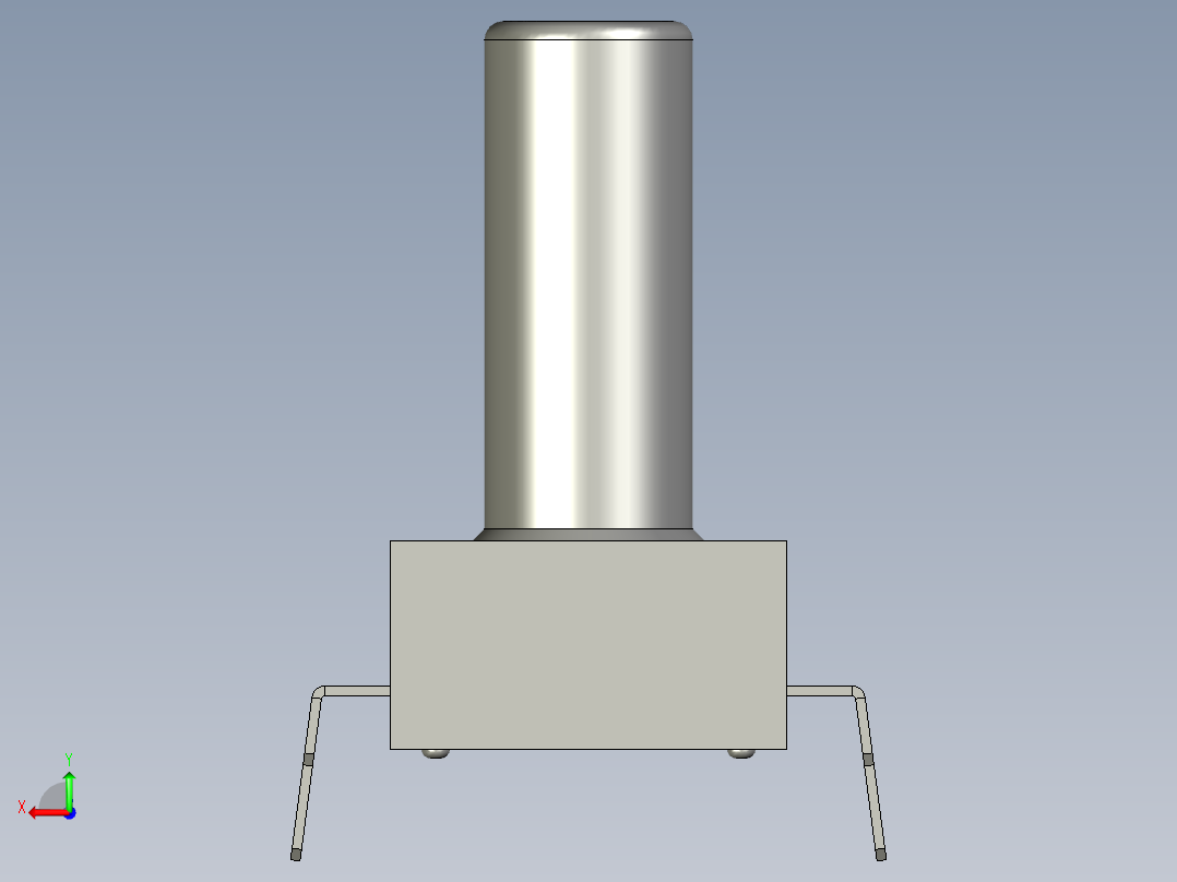 1微压型压力传感器 压力导入口长度13.5mm后视图