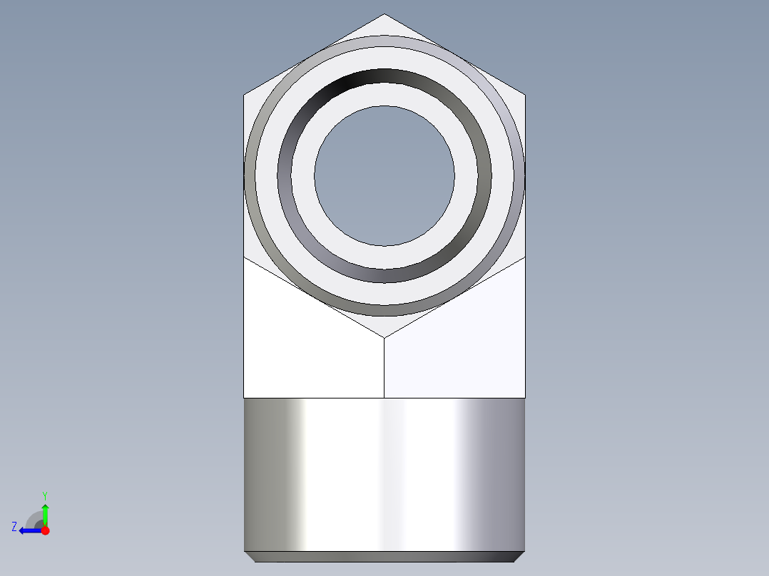 卡套式工业通用硬管接头EO_Union_tee_T16S71X右视图