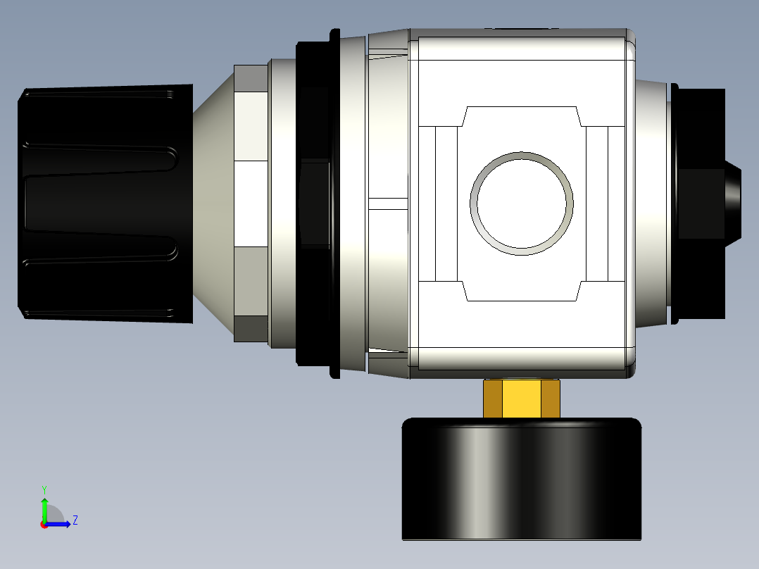 标准手动压力调节器PARKER GLOBAL AIR PREP SYSTEM STANDARD AIR PRESSURE REGULATORS - P33R SERIES (16)左视图