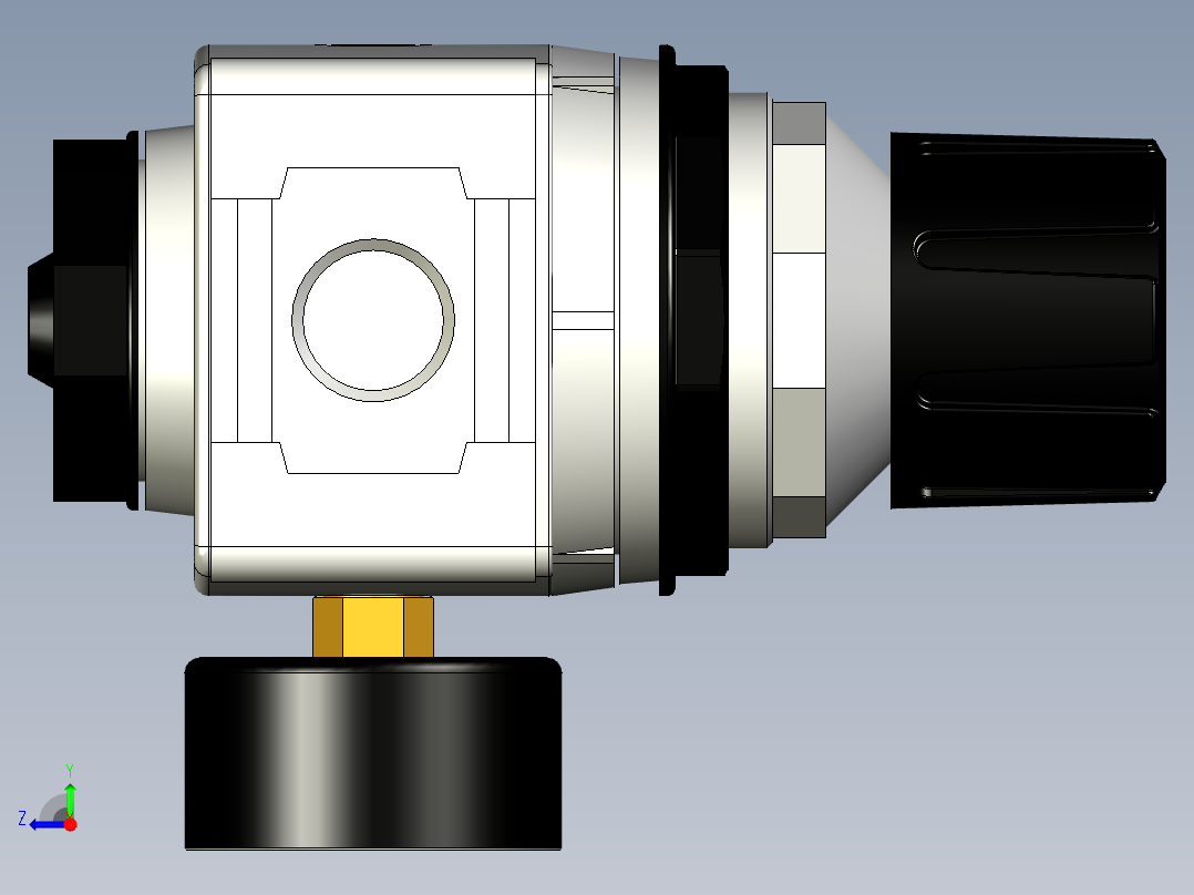 标准手动压力调节器PARKER GLOBAL AIR PREP SYSTEM STANDARD AIR PRESSURE REGULATORS - P33R SERIES (16)右视图