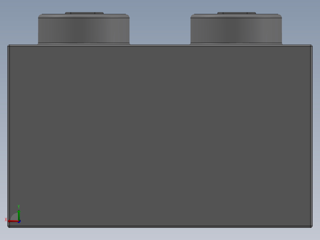 乐高套装 4421基本积木-4211388 - 3004 Medium Stone Grey Brick 1 x 2.SLDPRT后视图