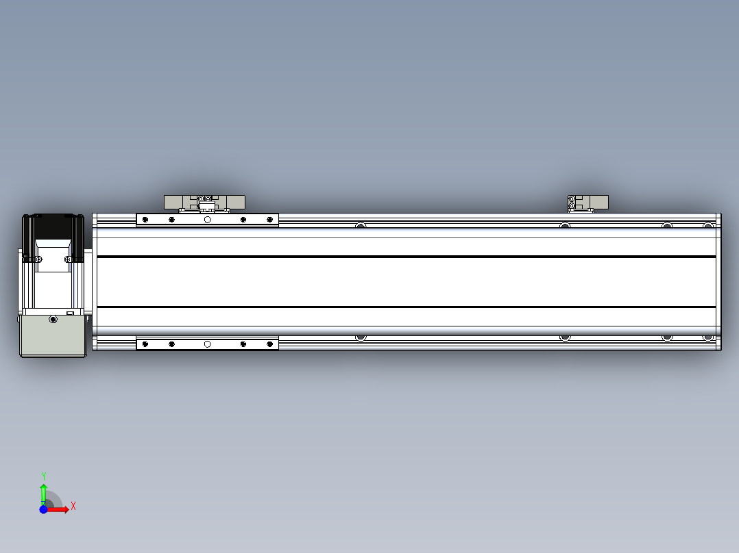 同步带滑台-半封闭B13H-L45-S350-LU-P40-D3前视图