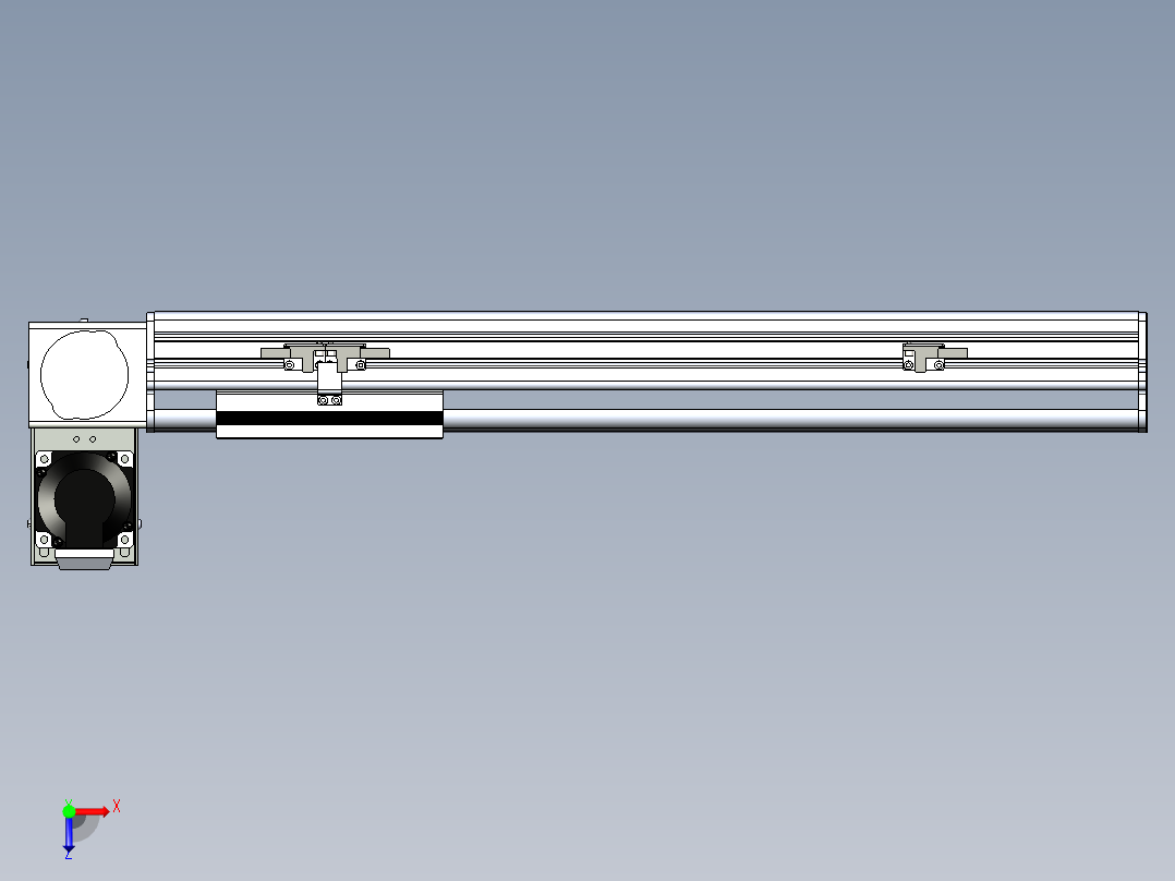 同步带滑台-半封闭B13H-L45-S350-LU-P40-D3俯视图