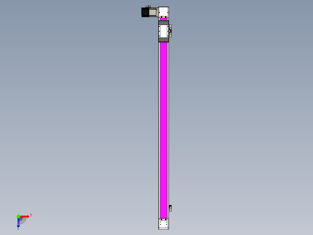 同步带滑台-欧规BC6-L120-S1100-L-P40-D3俯视图