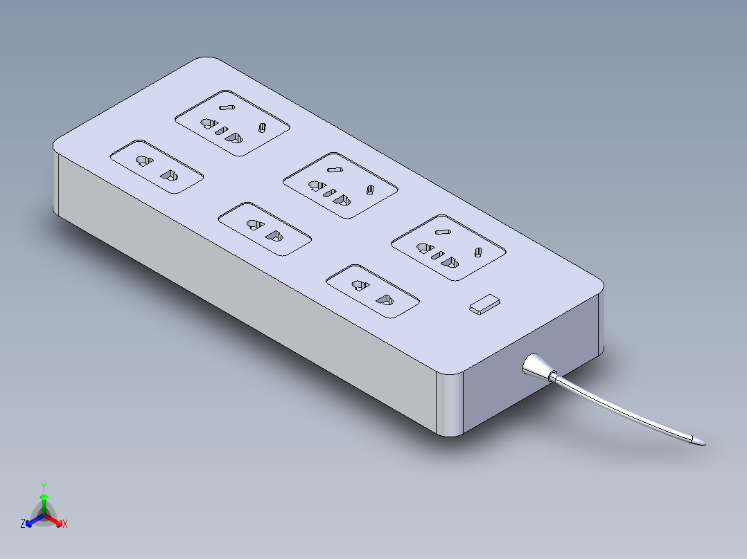 家用型小插座 SW STP正等轴测图