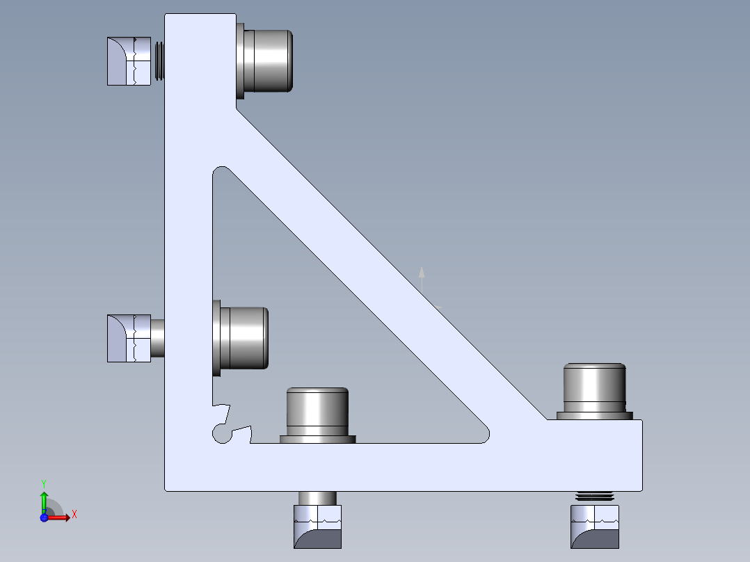 铝型材及其附件3.31.100.50.100.ST左视图