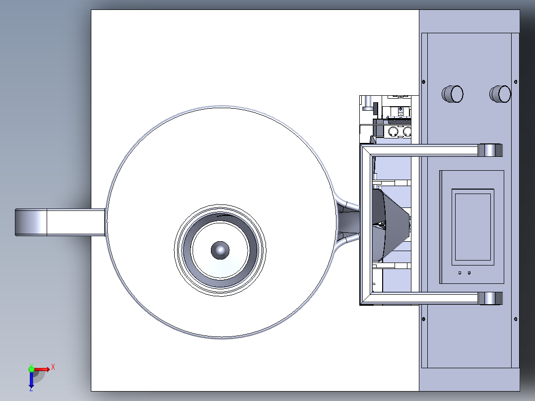外包装袋热封真空包装机俯视图
